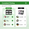 thumbnail image 3 of 63 Ink Cartridges Compatible for HP 63XL Black Ink Cartridges for HP Officejet 3830 4650 4652 Envy 4520 4512 4650 5255 5200 4655 Printer (2-Black), 3 of 7