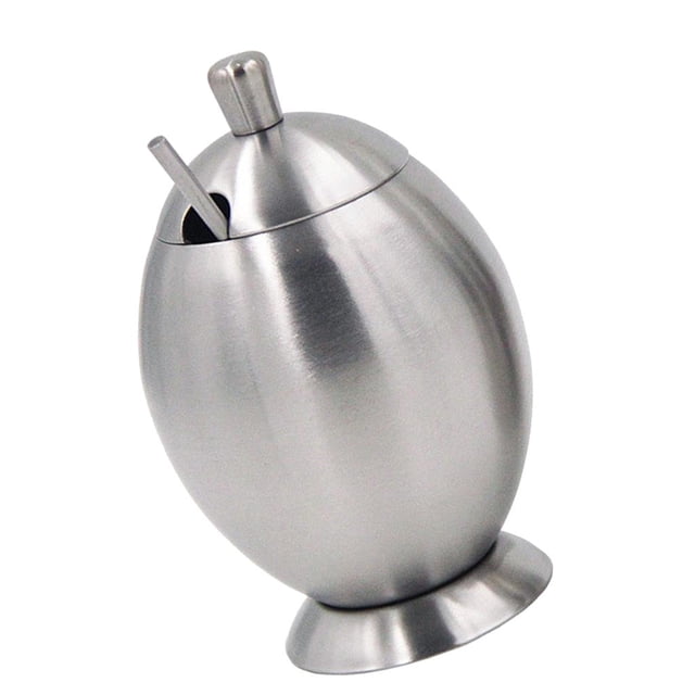 simhoa Stainless Steel Condiment Seasoning Containers Pots Cream and Sugar Canister,