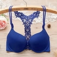 thumbnail image 2 of Gyexs Women's Push Up Wireless Bra Support Comfort No Underwire Bralette Everyday Wear Underwear Push Up Bras for Women, Blue, Size 34, 2 of 3