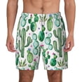 thumbnail image 2 of Goofa Cactus Plants1 Printed Men's Swim Trunks Board Shorts Quick Dry Mens Swimming Trunks with Compression Liner,Breathable Fit Hawaii Beach Shorts-Medium, 2 of 9