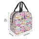 thumbnail image 3 of Fotbe Peace Love and Dove Flower Power Bolsa Térmica con Estampado y Forro de Aluminio Grueso Bolsa de Almuerzo con Bolsillo Frontal para Hombres y Mujeres, Ideal para Trabajo, Escuela, 3 of 8