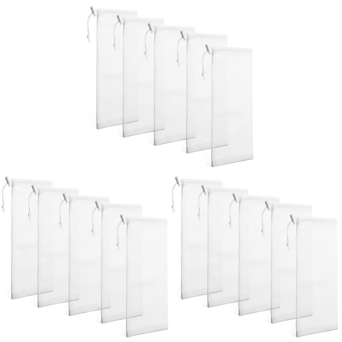 Homemaxs 15 pcs Bird Seed Net Bags Bird Feeder Drawstring Bags Hanging