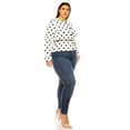 thumbnail image 4 of Women's Plus Size Collarless Button Down Jacket with Belt Accent, 4 of 7