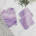 thumbnail image 5 of Colorful Marble Pattern Oven And Pot Holders Sets, Heat Resistant Pads Kitchen Decor for Cooking Baking BBQ Grilling, Christmas Kitchen Gifts, 5 of 6