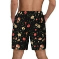 thumbnail image 4 of Goofa Red White Flowers Printed Men's Swim Trunks Board Shorts Quick Dry Mens Swimming Trunks with Compression Liner,Breathable Fit Hawaii Beach Shorts-X-Large, 4 of 9