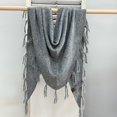 thumbnail image 4 of HuangHuanChen Shawl Wraps for Women Scarf Sweater Retro Solid Color Fringe Shawl Cardigan Cape Soft Knit Blanket Shoulder Tops Shawls and Wraps for Evening Dresses One Size, 4 of 7