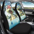 thumbnail image 4 of POLERO Cartoon Turtle Decorative Auto Seat Covers for All Season, Polyester High Back Front Seat Cover SUV, 4 of 13