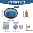 thumbnail image 2 of 5 Pcs 5 Style Incense Burner Holder Porcelain Incense Stick Holder Japanese Style Smudge Bowl Brass Burning Meditation, 2 of 7