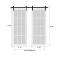 thumbnail image 5 of Sturdy Double Barn Door with Frosted Glass | Veregio 7412 Matte Grey | 13FT Rail Hangers Heavy Set | Solid Panel Interior Doors-84" x 80" (2* 42x80)-Silver Rail, 5 of 5