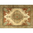 thumbnail image 1 of Ahgly Company Machine Washable Indoor Rectangle Traditional Yellow Orange Area Rugs, 8' x 10', 1 of 7