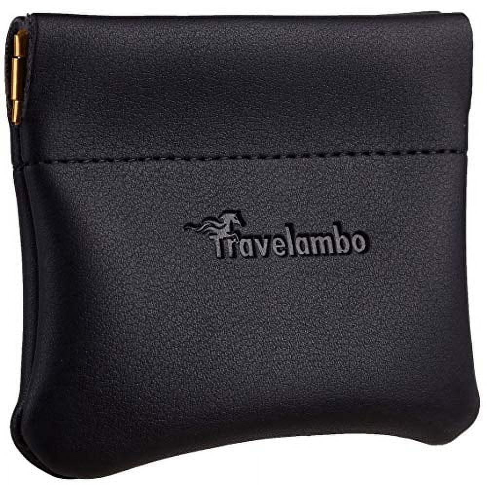 Travelambo Leather Coin Purse Pouch Compact Secure Money Holder for Men Women Walmart