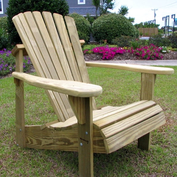 Classic Adirondack Chair by Weathercraft - Pressure Treated Solid Wood All Made in the USA