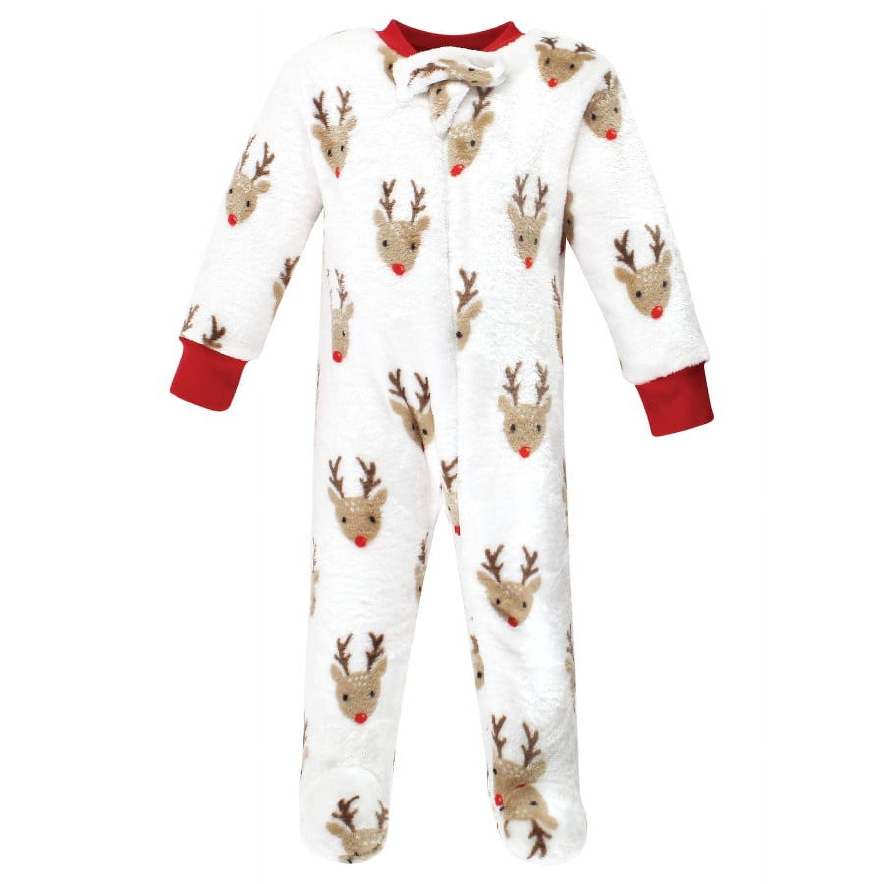 Hudson Baby Plush Sleep and Play, Rudolph, 0-3 Months
