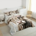 thumbnail image 3 of Manfei Kawaii Highland Cattle Bedding Comforter Set,Western Country Farm Twin Comforter Sets,Pink Flower Floral Bedding Set For Teens,Luxury Bedroom Decor Reversible,2pcs, 3 of 8