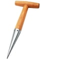 thumbnail image 1 of Long Handle Garden Tool for Planting Seeds Bulbs,Garden Sow Bulb Planter Manually Operated Metal, Hand Wood Dibble Tool, 1 of 5