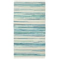 thumbnail image 4 of SAFAVIEH Rag Benton Striped Cotton Area Rug, Ivory/Green, 2' x 3', 4 of 11