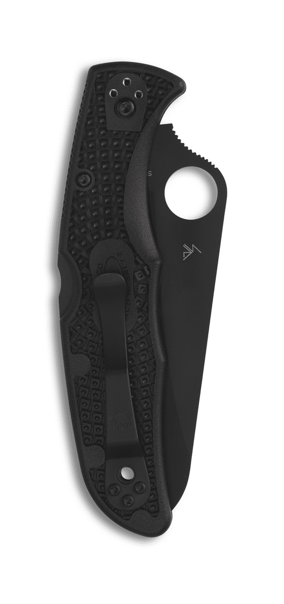 Spyderco Knives Spyderco Pacific Salt 2 Folding Knife Partially Serrated Black SPC91SBBK2