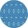 thumbnail image 1 of Ahgly Company Tapis d'Intérieur Ronds Transitionnels Bleus Lavables à la Machine, 4 Pieds Rond, 1 of 7