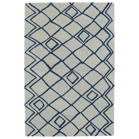 Kaleen CAS04-01 Ivory; Light Navy Casablanca Area Rug