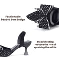 thumbnail image 3 of BERANMEY Women's Rhinestone Bow Pointed Toe Stiletto Heels Sparkly High Heels Dress Pumps for Evening Party and Wedding, 3 of 8