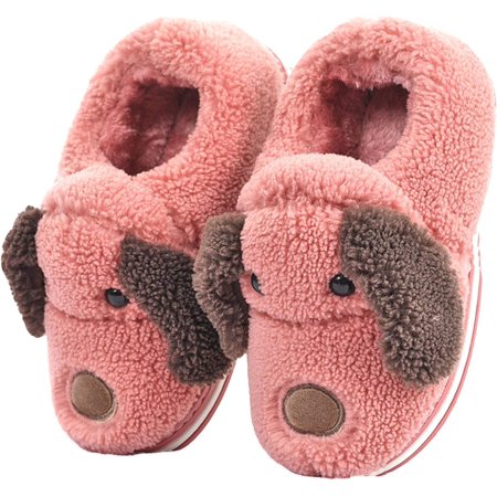 

CoCopeaunt Women s Slippers Dog Animal Slippers Cartoon Plush Slippers Winter Warm Slippers Home Slippers
