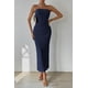 thumbnail image 5 of Vestido PRETTYGARDEN Maxi sin Tirantes Azul Marino Talle S, 5 of 7
