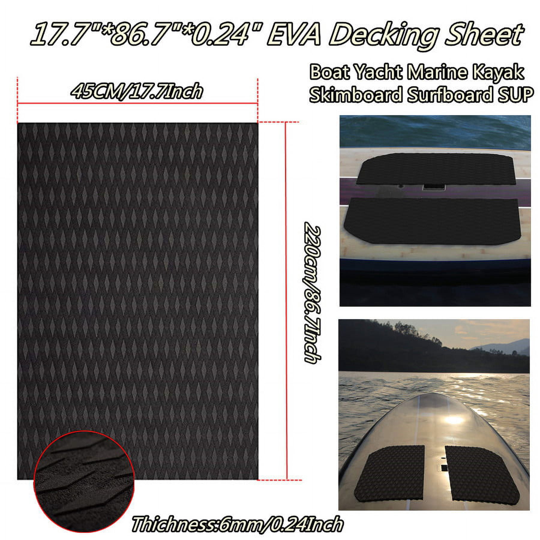 Non-slip EVA Decking Sheet Pads 220 x 45cm For Marine Boat Yacht Kayak Floor Mat