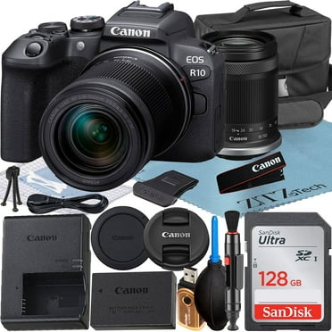 Canon EOS R10 Mirrorless Camera with RF-S 18-150mm Lens   SanDisk 128GB Memory Card   Case   ZeeTech Accessory Bundle (International Version)