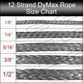 thumbnail image 3 of GOLBERG 12 Strand DyMax Rope in Gray - Multiple Diameter and Length Options - Emergency Pulling Towline, Utility Wench, and More - USA Made Line, 3 of 3