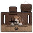 thumbnail image 5 of Whosucclay Beagle Dog Print Club Car Seat Covers, 4 Convenient Pockets Golf Cart Towel Blanket Non-Slip Foldable Golf Cart Seat Covers for EZGO 2 Person Carts, 5 of 9