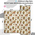 thumbnail image 5 of Highland Cow and Sunflower Print Teens Toddler Nap Mat with Pillow, Sleeping Mat Bag for Preschool Daycare 59"x22", 5 of 6