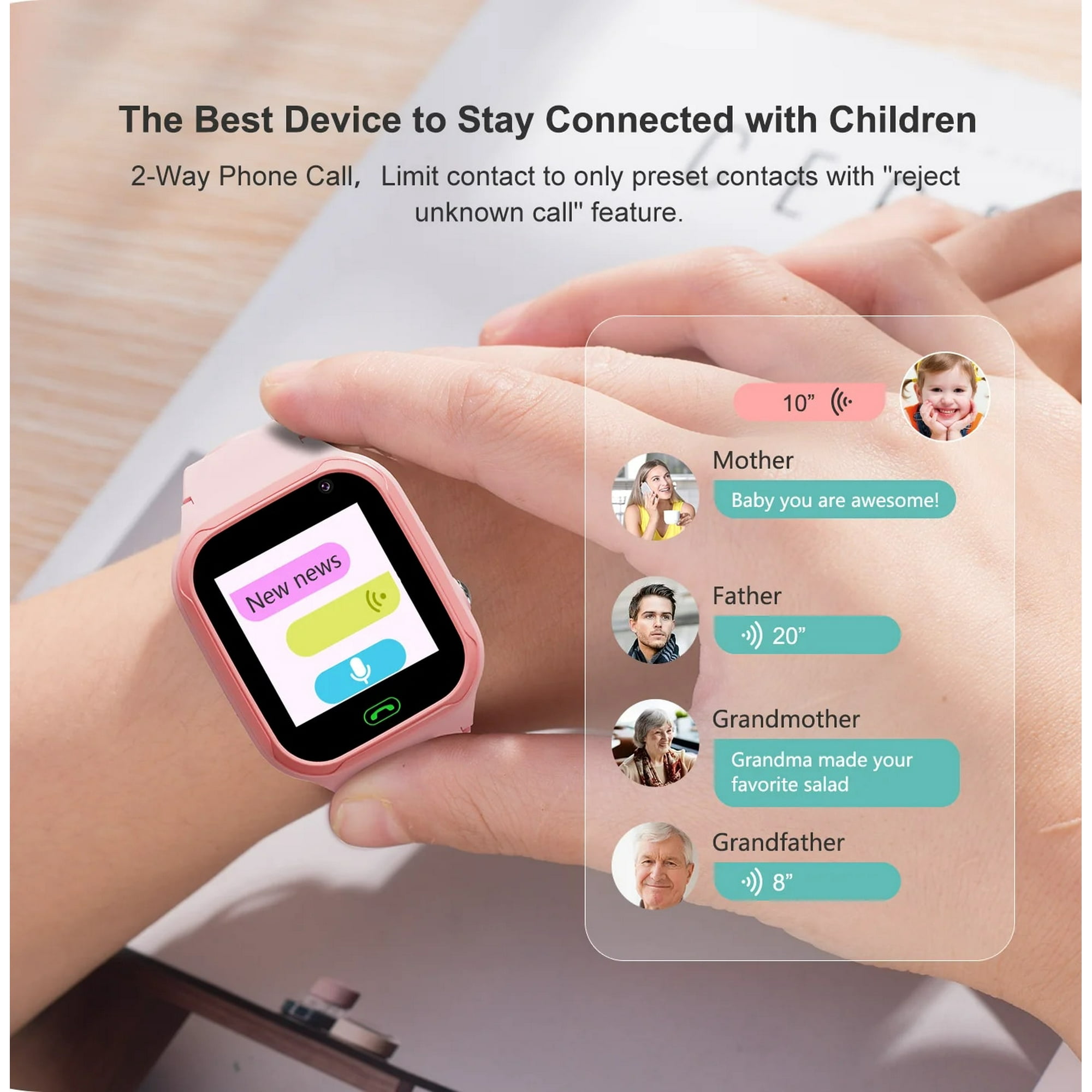 Kids Smart Watch Girls Boy Full Touch Video Call WIFI 4G Phone