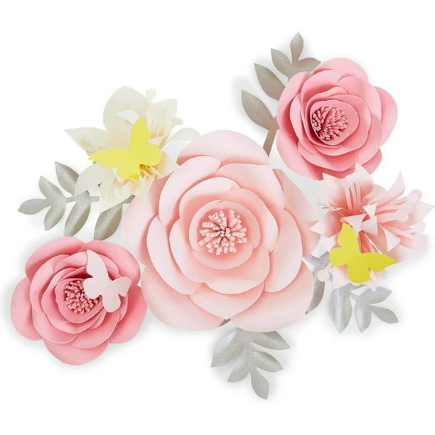 Download 13 Piece Pink 3d Paper Flower Decoration For Wedding Party Backdrop Baby Shower Bridal Shower Wall Decor 5 9 Walmart Com Walmart Com