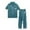 Dark Green, variant on REDARER Girls' Silk Satin Pajama Set, Short Sleeve Button-Down Top & Pants Soft Two-Piece Loungewear for Kids,7-8 Years