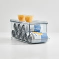 thumbnail image 4 of iDesign Recycled Plastic Beverage Fridge Organizer Bin with Lid – 13.84" x 5.7" x 5.8", Clear Plastic, 4 of 5