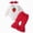 R001-Red, variant on NOLDARES Baby Girl Fall Winter Clothes 3-Piece Outfit Set, Ruffle Long Sleeve Romper with Pants and Headband(Red,12-18 M)