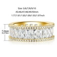thumbnail image 5 of GM Esme 18K Gold Plated Eternity Rings Men Women Cubic Zirconia Wedding Promise Engagement Rings Size 8, Wedding Engagement Wedding Anniversary Gift, 5 of 5