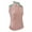 Light Pink/Fairest Jade, variant on Monterey Club Women's Botanical Print Contrast Sleeveless Golf Golf Polo Shirt #2607