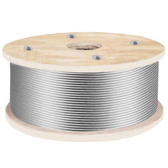 Uimoso T316 500ft Stainless Steel Wire Rope Cable, 3/16", 1x19 Cable Railing
