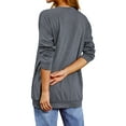 thumbnail image 2 of TWZH Women Merry Christmas Printed Crew Neck Sweatshirts Tops with Pockets, 2 of 6