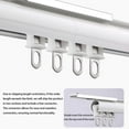 thumbnail image 3 of Aluminum Ceiling Curtain Track, Heavy Duty Double Row Curtain Rod, Quiet Double Track System for Room Divider Living Room Bedroom, 3 of 7