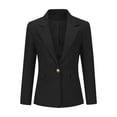 thumbnail image 6 of AZoiNM Women's 2 Piece Solid Single Breasted Blazer Suit Set, Long Sleeve Lapel Jacket & Flared Pants, Elegant Business Casual Work Outfits for Office Interview, 6 of 16