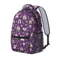 thumbnail image 2 of Princess and Unicorn Purple Pattern Backpack for School, Cute School Bag with Adjustable Shoulder Straps and Padded Back, 15.3"x11"x6.7", 2 of 5
