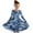 Dark Blue, variant on Odeerbi Kids Girls Long Sleeve Ballet Skater Dress Camouflage Printed Elastic Twirly A-line Dress School Recital Round Neck Dress Kids Girls Clothes