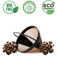 thumbnail image 4 of Permanent Coffee Filter, Reusable #4 Cone, Stainless Steel, 4 of 7