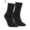 thumbnail image 2 of Deago Mens Heavy Thick Wool Cotton Socks - Soft Thermal Warm Comfort Winter Crew Socks Hiking Boot Socks for Cold Weather, Black, One Size 8-12, 2 of 11