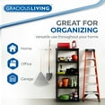 thumbnail image 4 of Gracious Living Fixed Height 5 Shelf Medium Duty Black, 4 of 11