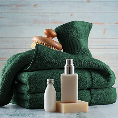 Hunter green bathroom towels sale