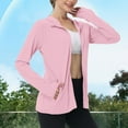 thumbnail image 2 of Women's UPF 50+ Lightweight Athletic Jacket Sun Protection Full Zip Long Sleeve Shirts Hiking Outdoor Pockets, 2 of 8