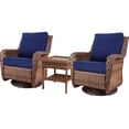 thumbnail image 4 of Swivel Rocker Chair Outdoor All-Weather Rattan Patio Swivel Recliner Glider with Removable Cushion for Porch Yard Baby Nursery, 4 of 6